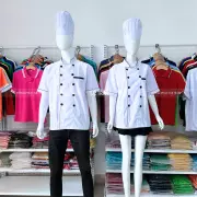 Áo bếp tay ngắn